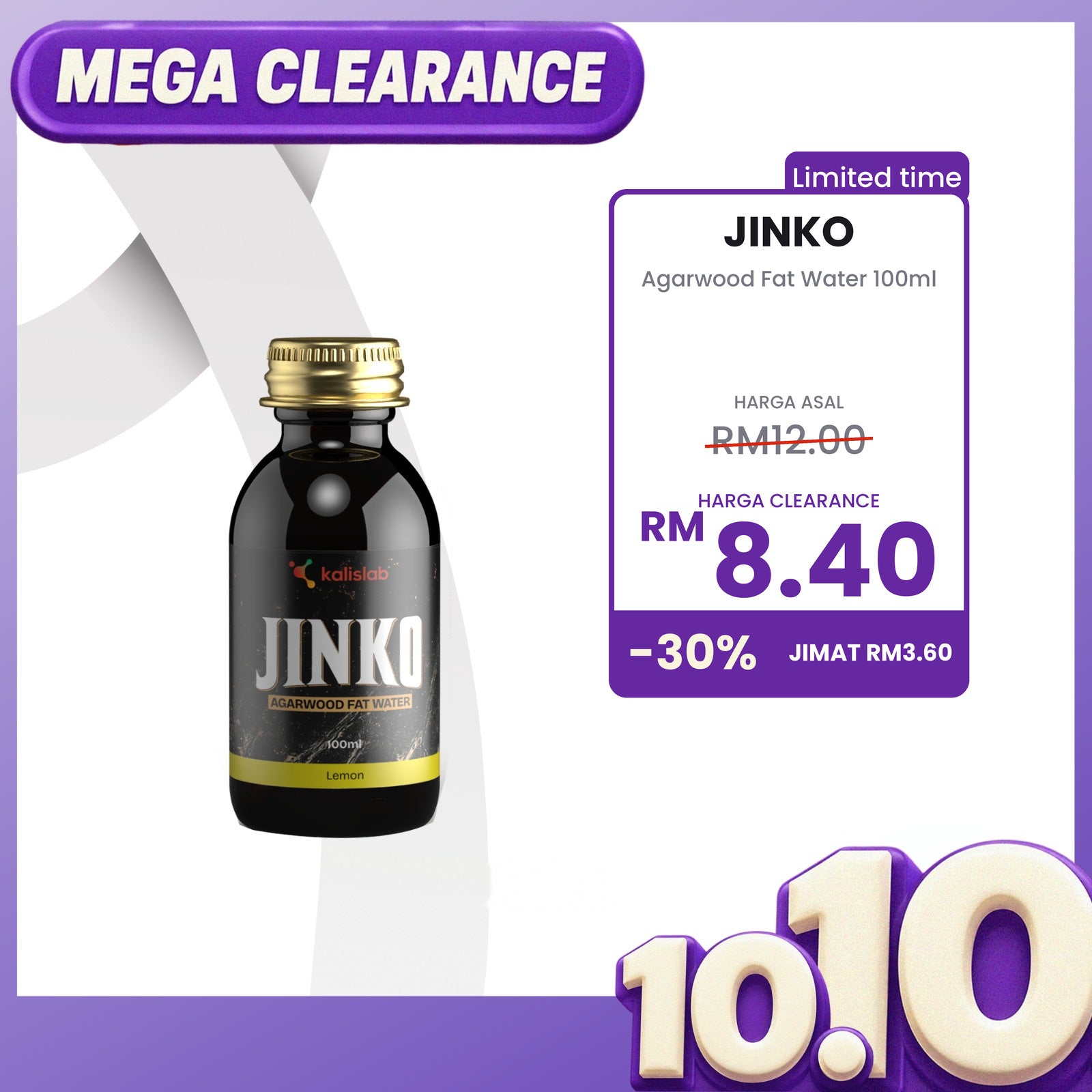 Kalislab Jinko Lemon Water (100ml)