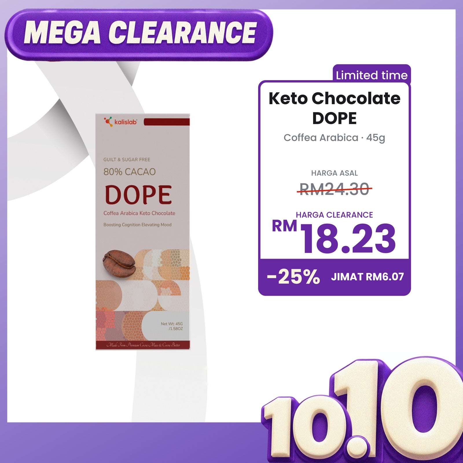 Kalislab Dope - Coffea Arabica Keto Chocolate