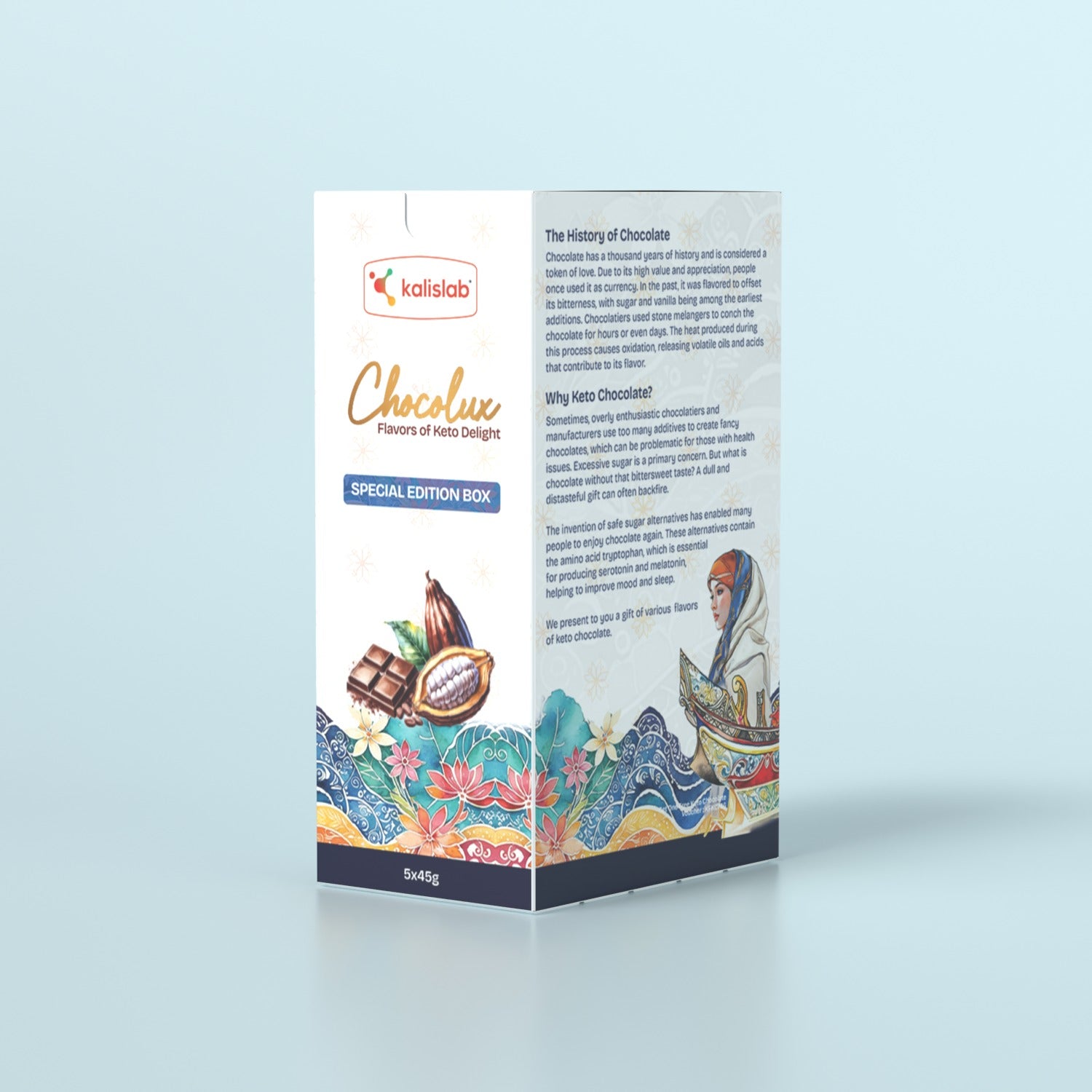 Kalislab Chocolux : Flavors of Keto Delight - Keto Chocolates Set of 5 (Classic, Zest, Tang, Dope, Zing)