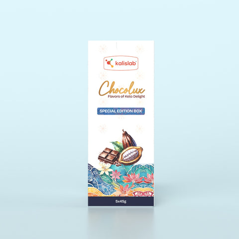 Kalislab Chocolux : Flavors of Keto Delight - Keto Chocolates Set of 5 (Classic, Zest, Tang, Dope, Zing)