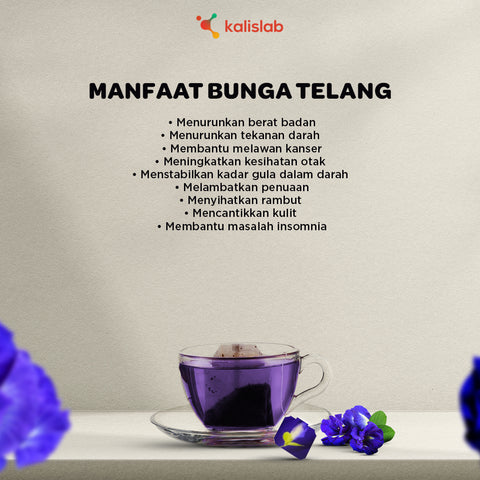 Kalislab Telang Tea with Lemongrass (10 teabags x 3g)