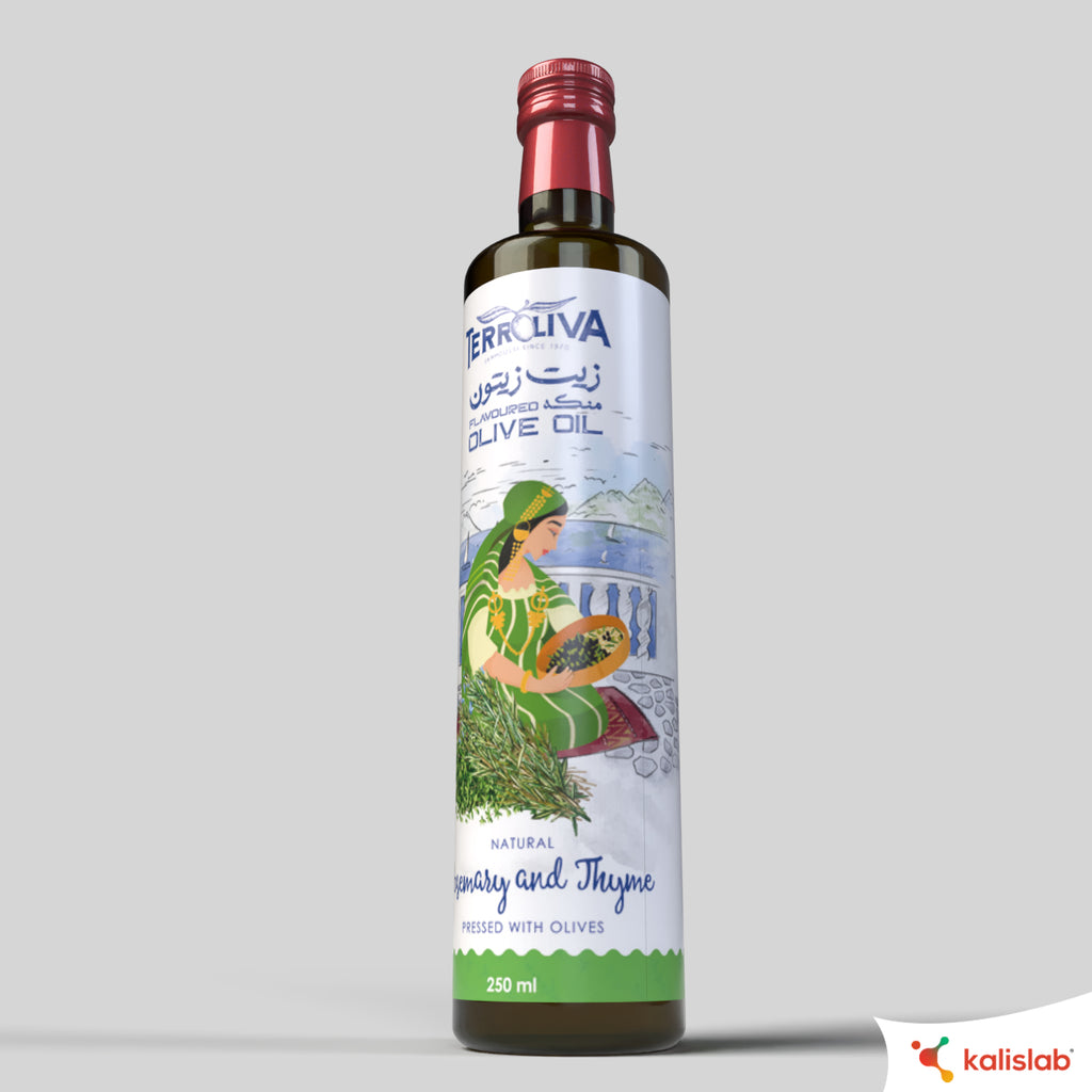 Terroliva Premium Flavoured Olive Oil - Rosemary & Thyme (250ml)