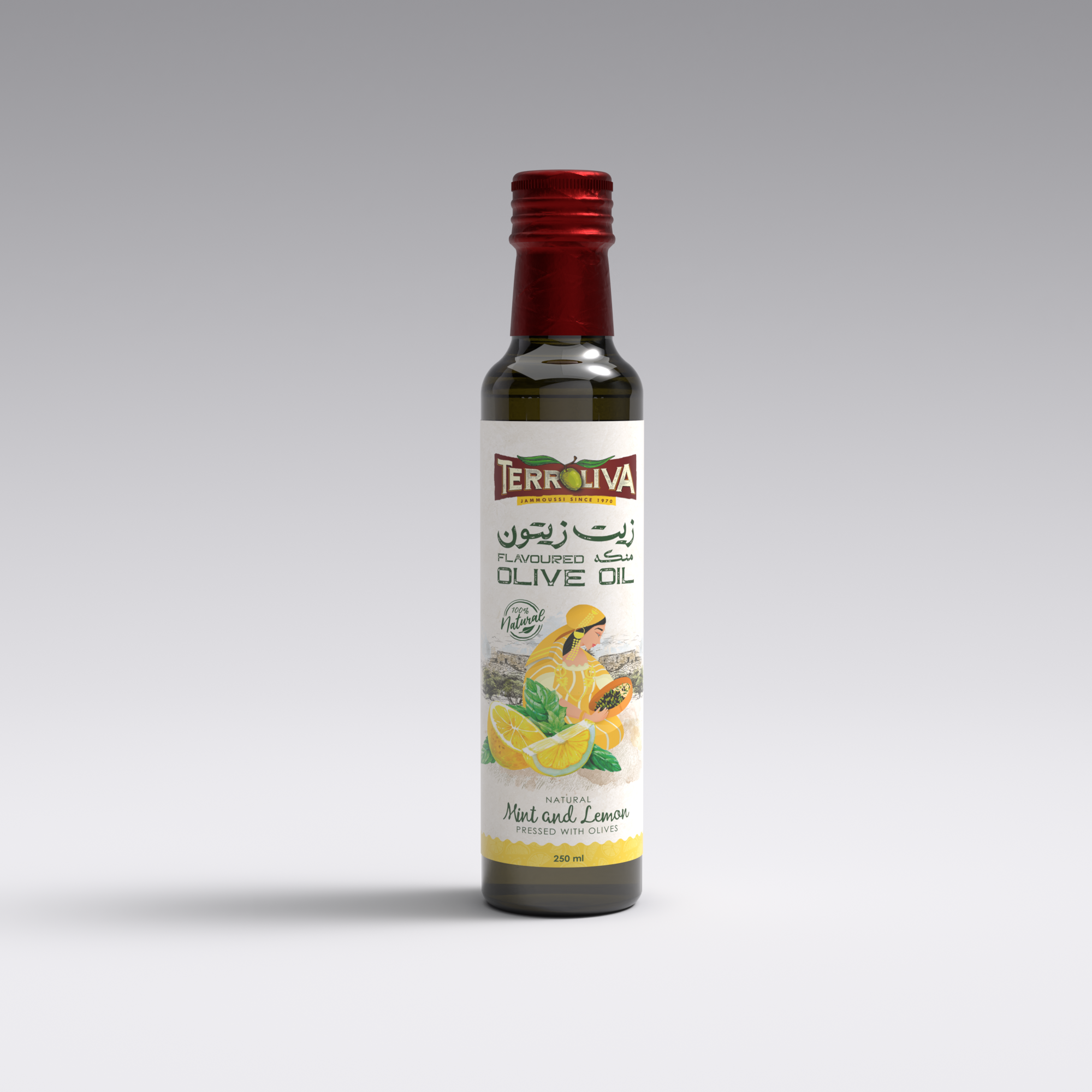 Terroliva Premium Flavoured Olive Oil - Mint & Lemon (250ml)
