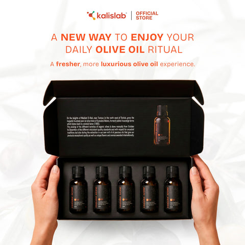 Domaine Adonis Citrus-Infused Olive Oil (Orange) Crafted With High Polyphenol Extra Virgin Olive Oil [30ml x 5 bottle]