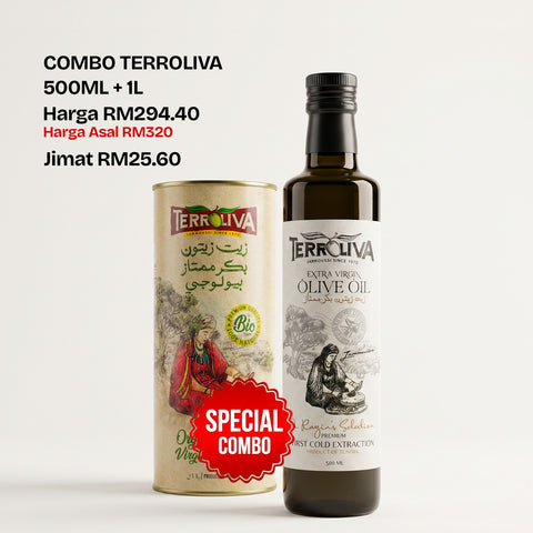 TERROLIVA DAILY DUO TWINPACK – DR RAZIN’S SELECTION 500ML + CHEF’S SELECTION EVOO 1L