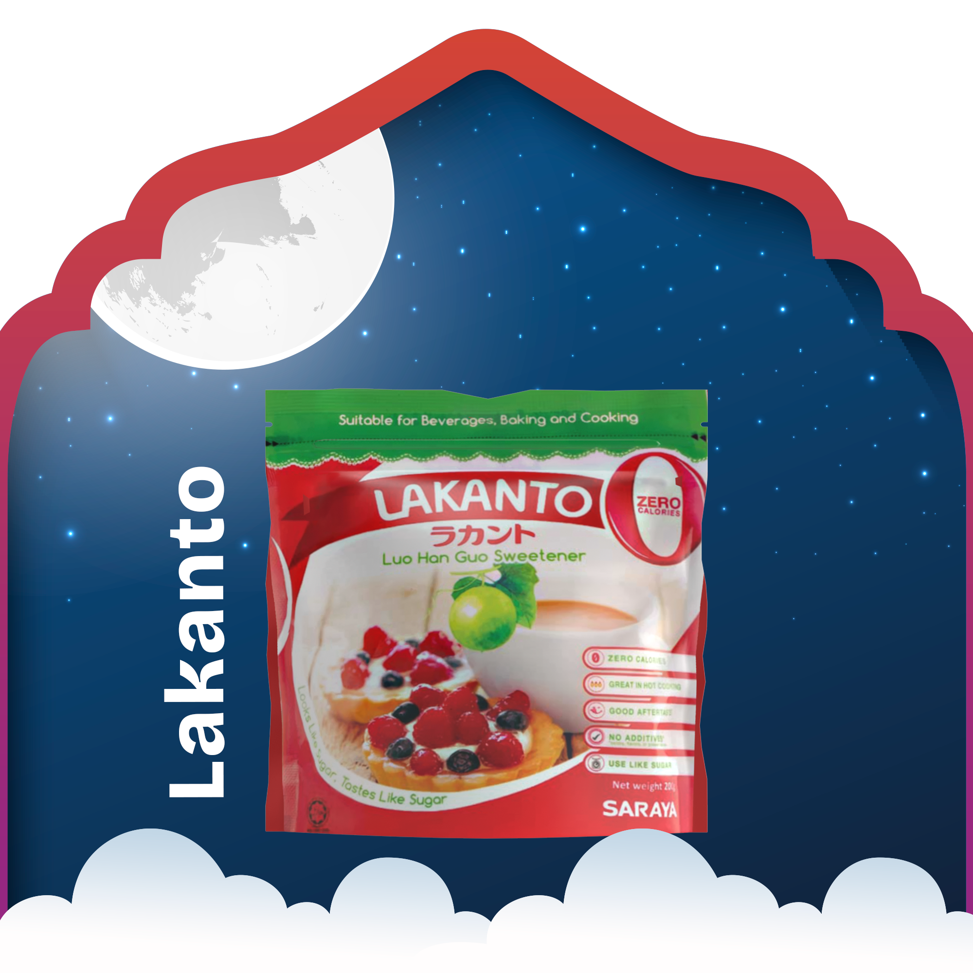 Lakanto Monkfruit Sweetener (30 sachets x 5g)