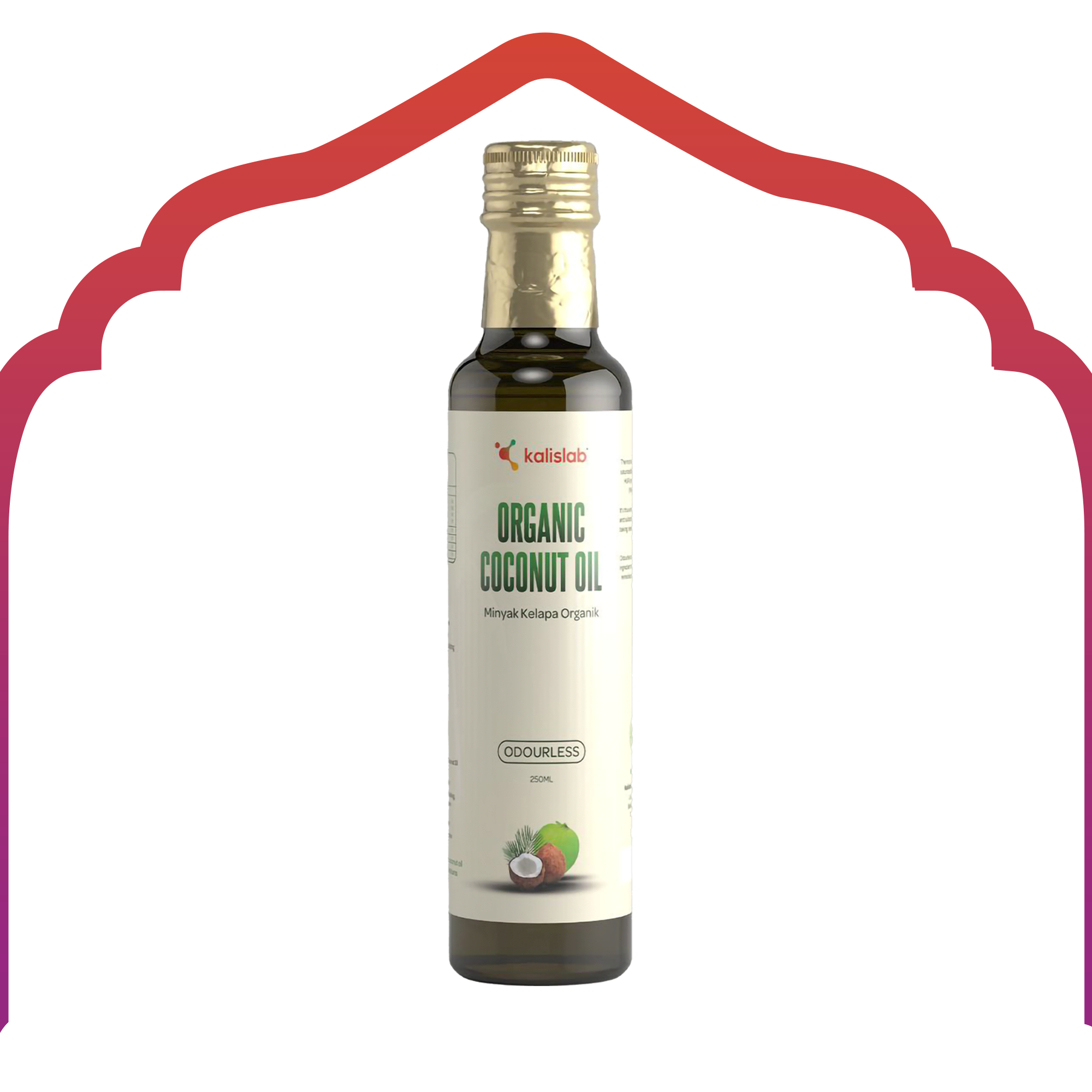 Kalislab Organic Odourless Coconut Oil (250ml)